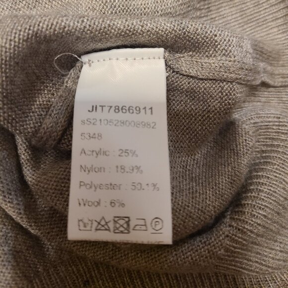 MOTF Shein Knot Top Turtle Neck Shot Sleeve Wool Blend Size Small - Picture 5 of 6